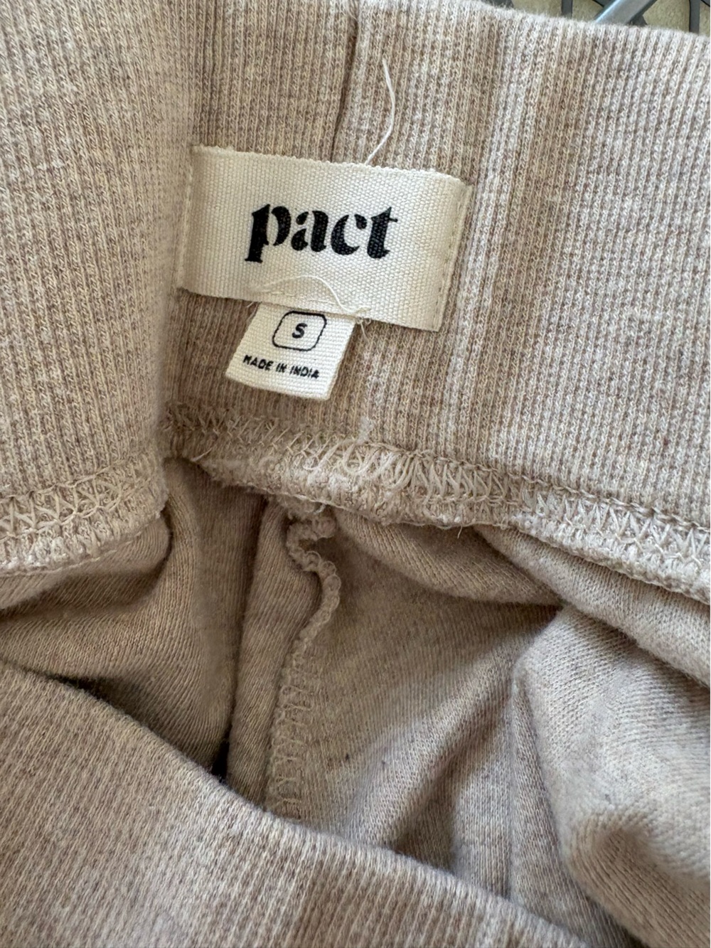 Pact Airplane Cropped Track Pants in Oatmeal - Size S - Picture 7 of 7